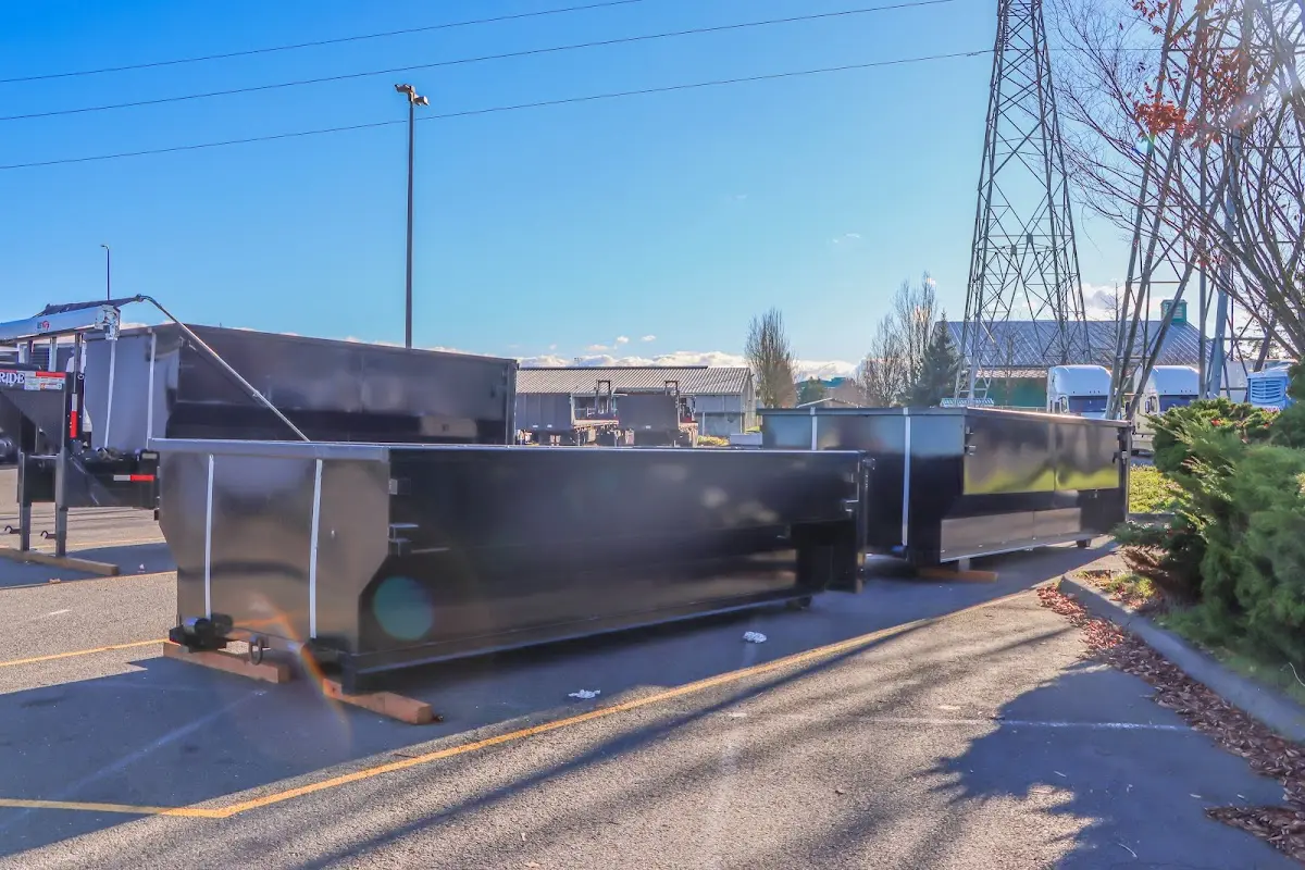 Roll-off dumpster ready for waste disposal at job site for Residential Dumpster Rental in Maltby
